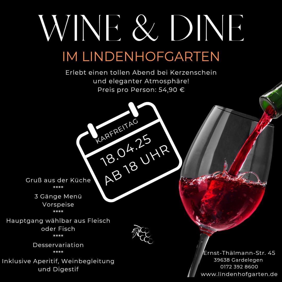 Wine and Dine im Lindenhofgarten